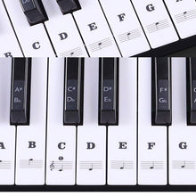 Load image into Gallery viewer, Piano Sticker Transparent Piano Keyboard Sticker 54/61/88 Key Electronic Keyboard 88 Key Piano Stave Note Sticker For Piano Keys